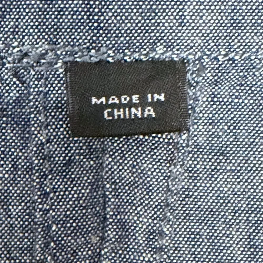 J.Crew Blazer Mens XS Japanese Chambray Blue Unstructured 100% Cotton Preppy